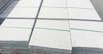 巴中芝麻白毛板，石材毛板