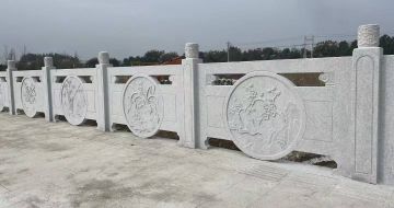 巴中芝麻白河道栏杆 石材栏杆