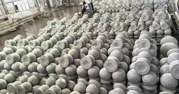 巴中芝麻白圆球 石球 挡车球