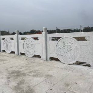 巴中芝麻白河道栏杆 石材栏杆