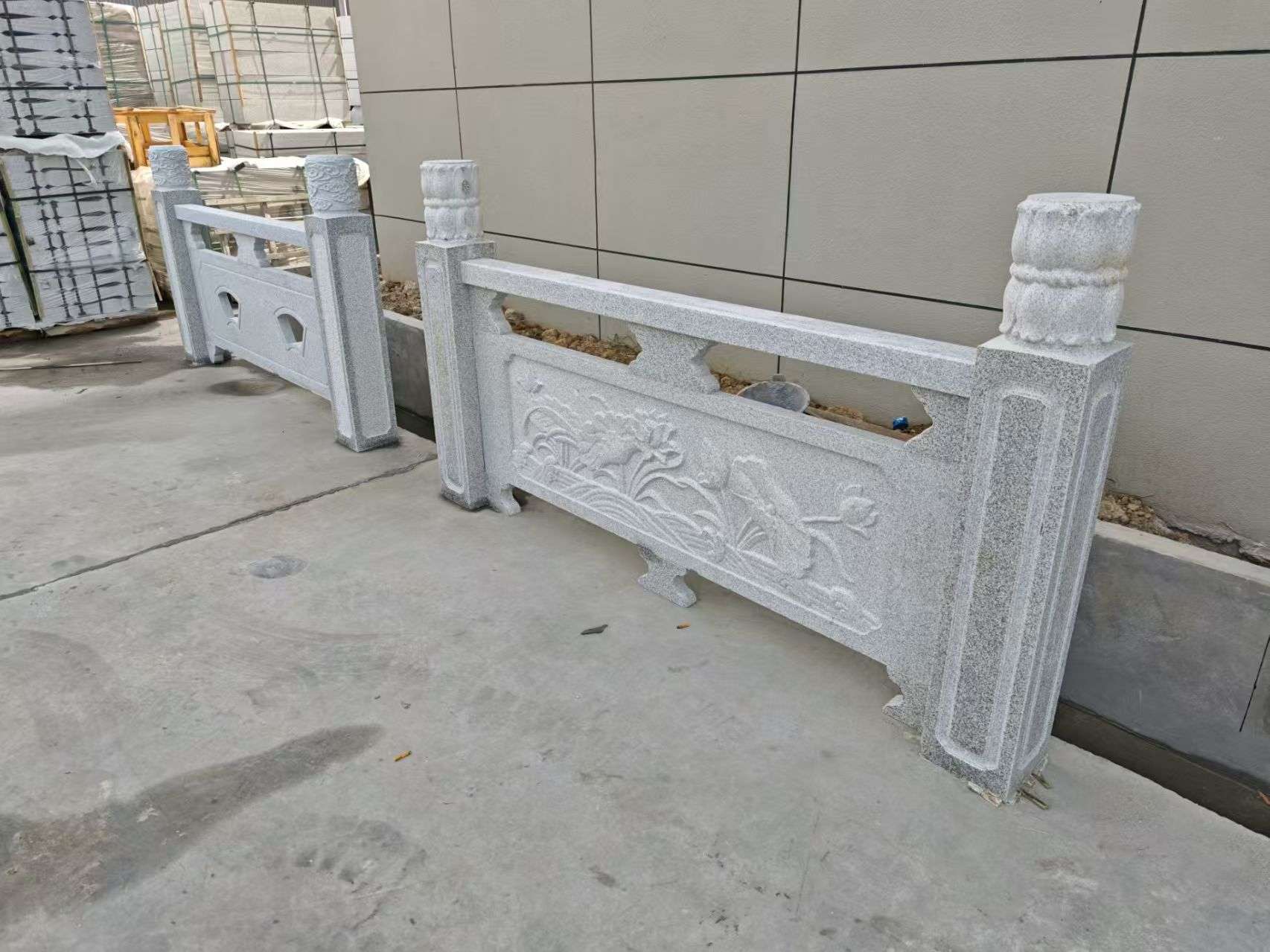 巴中芝麻白河道栏杆 石材栏杆