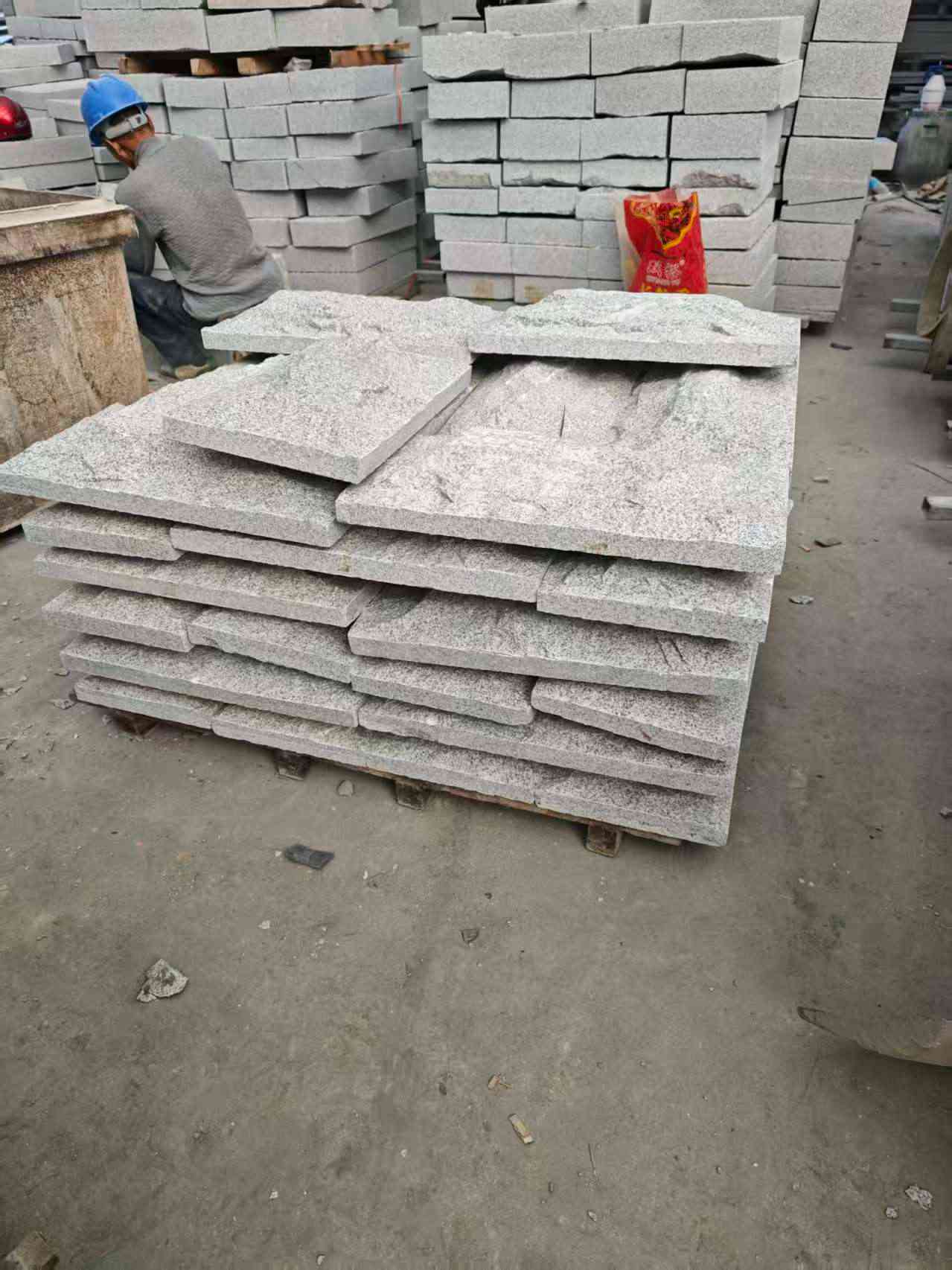 巴中芝麻白蘑菇石，自然面