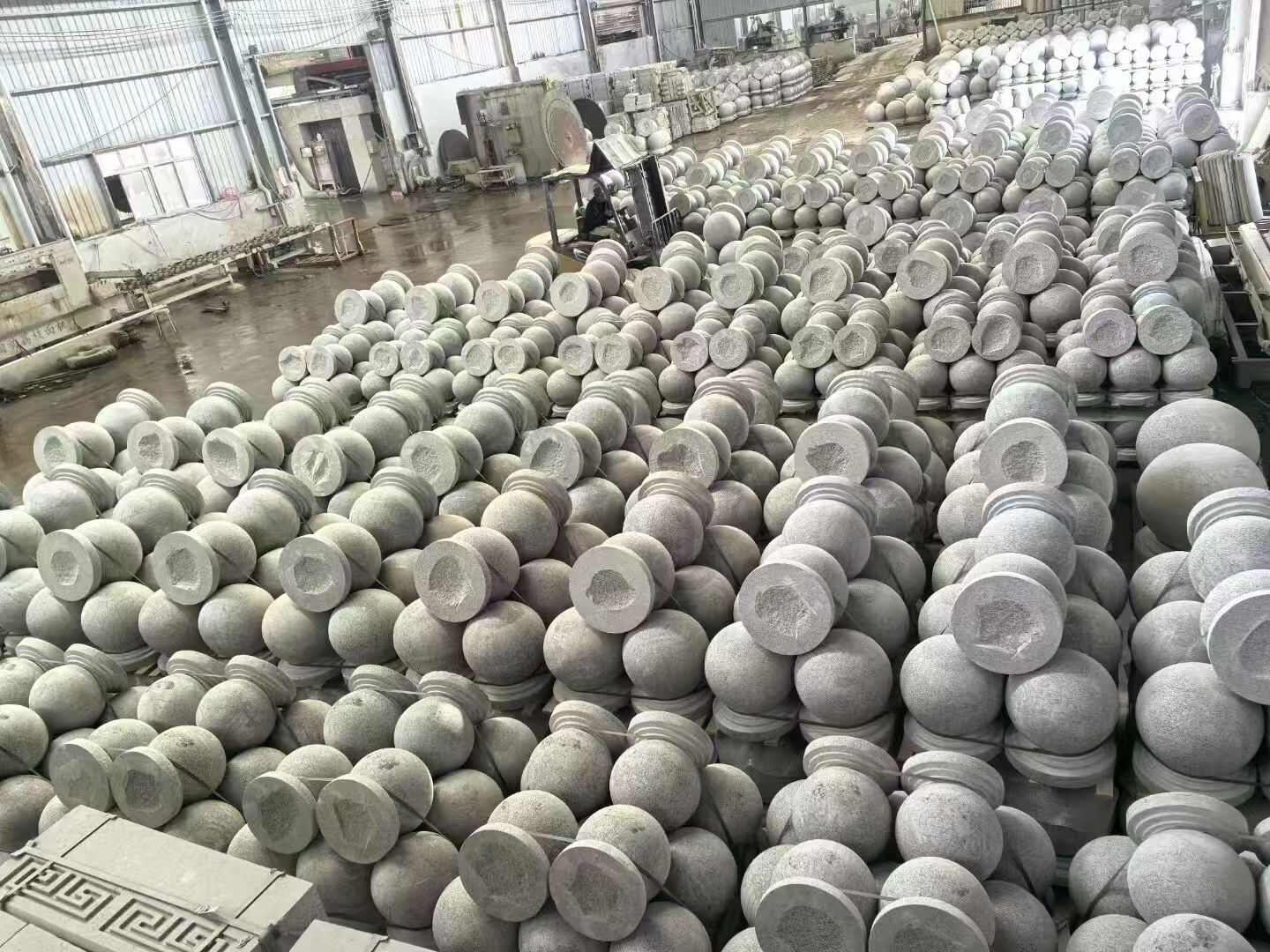 巴中芝麻白圆球 石球 挡车球